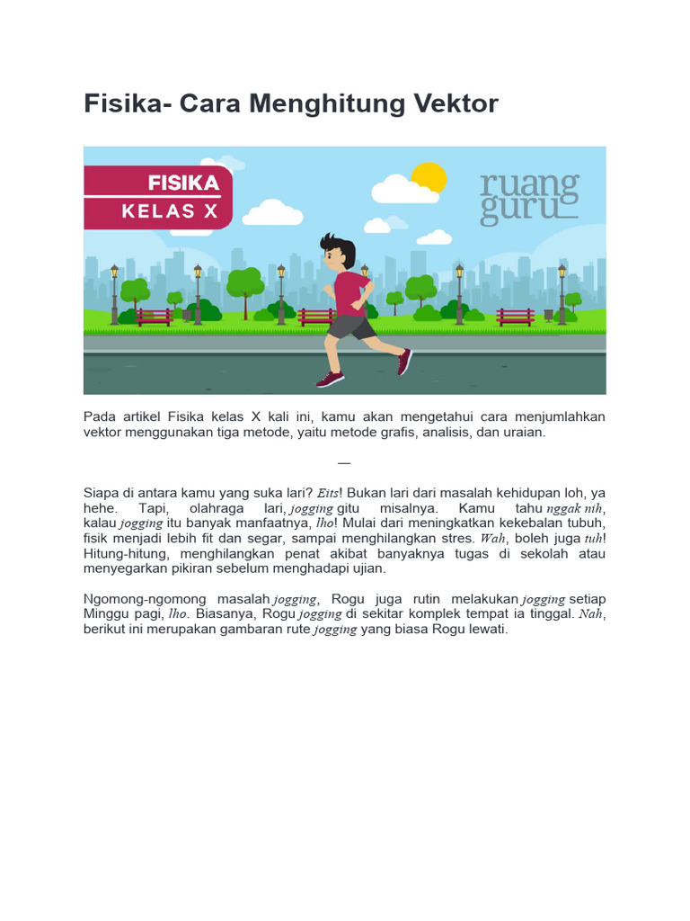 Cara Menghitung Vektor dalam Fisika | PDF | Seni & Disiplin Bahasa
