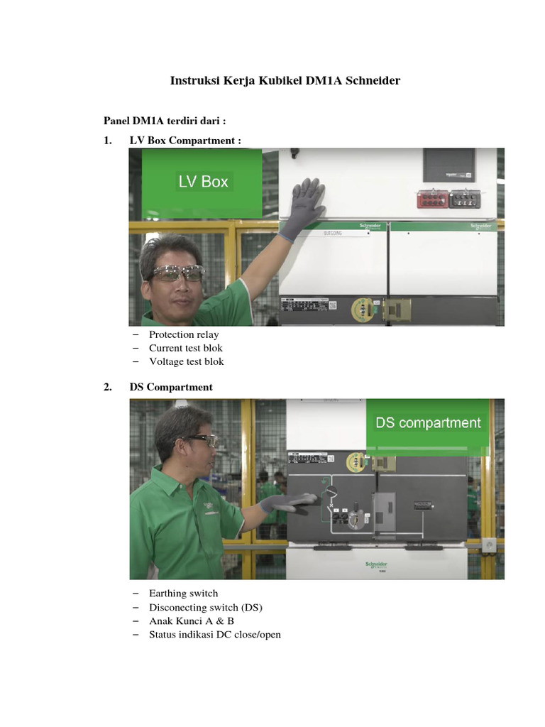Instruksi Kerja Kubikel DM1A Schneider | PDF | Griya & Taman | Sains ...