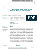 2018 Maladie Résiduelle Minime Dans La Leucémie Lymphoïde Chronique, Un Enjeu Restant D'actualité