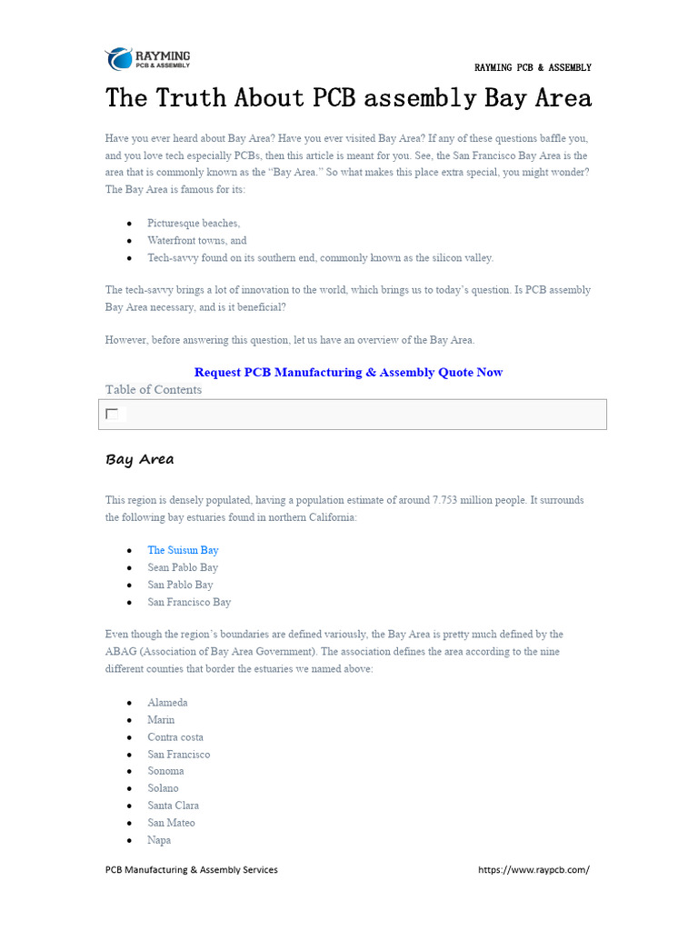 The Truth About PCB Assembly Bay Area | Download Free PDF | Printed