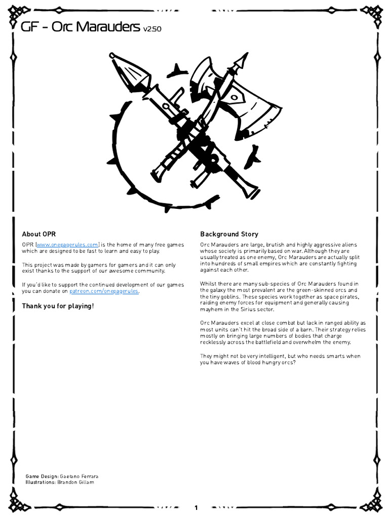 Gf orc marauders v2 50 download free pdf machine gun flight