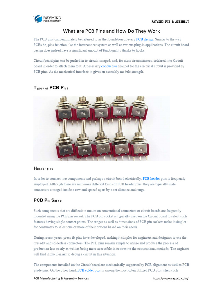 What Are PCB Pins and How Do They Work | PDF | Printed Circuit Board ...
