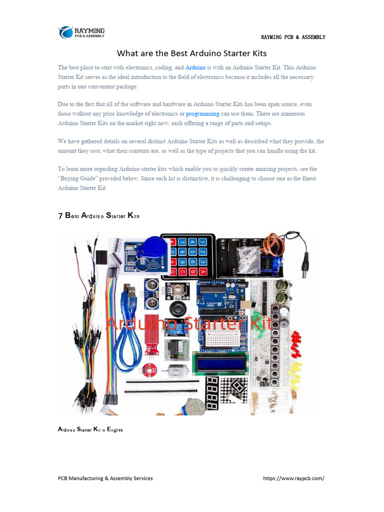 Best Arduino Starter Kits Guide | PDF | Arduino | Printed Circuit Board