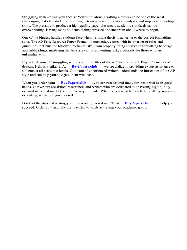 Ap style research paper format pdf