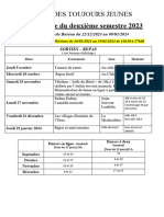 Programme Du Deuxième Semestre 2023