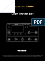 Ampero II Stage - Drum Rhythm List - EN - Firmware V1.0.4.1706583962737