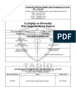 Ri̇sk Değerlendi̇rme Prosedürü Kapak