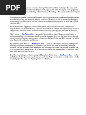 Research Paper About Isometric Drawing