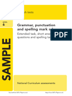 ks2 English 2013 Level 6 Specimen Grammar Punctuation Spelling Marking Scheme