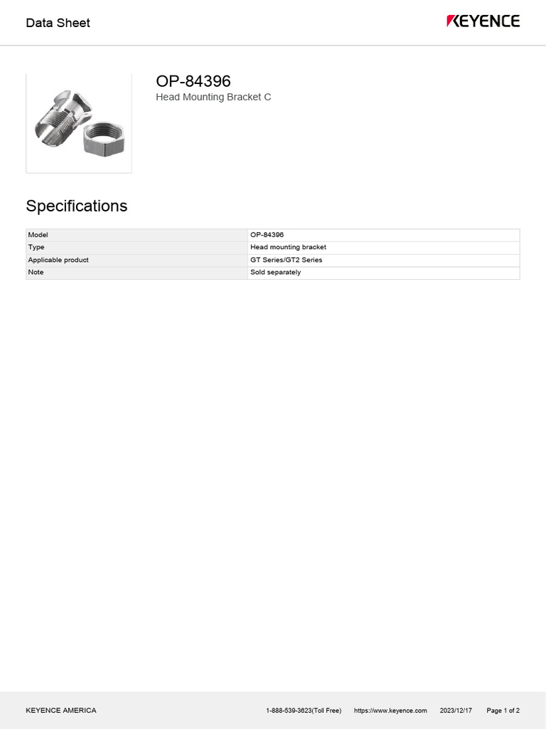 OP-84396_Datasheet | PDF