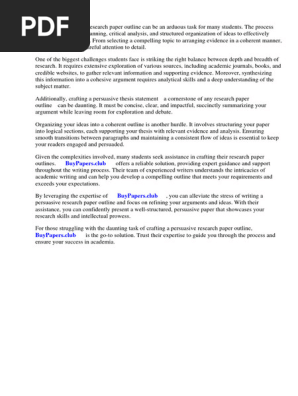 How to Write a Persuasive Research Paper Outline