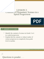 Contents of Elementary Science in A Spiral Progression LM