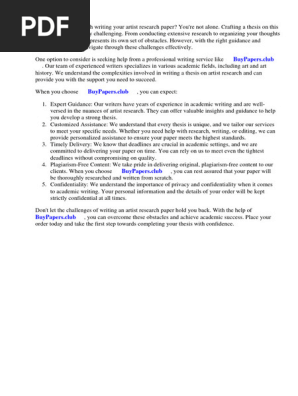 How to Write an Artist Research Paper