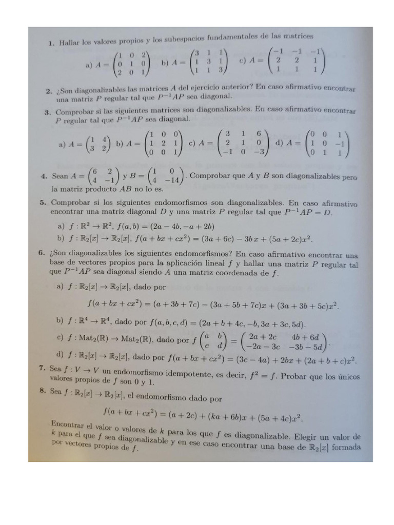 Ejercicios diag jordan pdf