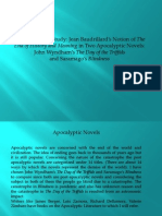 A Comparative Study Jean Baudrillard's Notion of The End of History and Meaning in Two Apocalyptic Novels John Wyndham's The Day of The Triffids and Saramago's Blindness