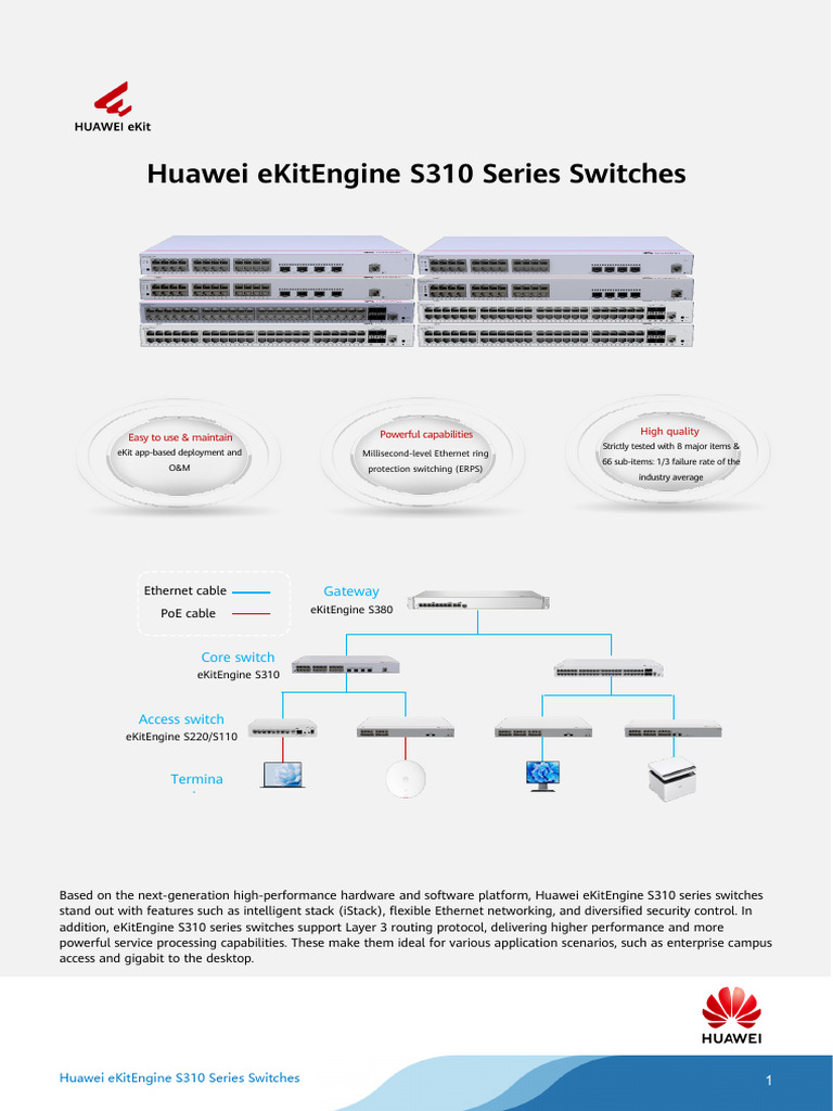 Huawei eKitEngine S310 Switch Datasheet | PDF | Network Switch | Denial ...
