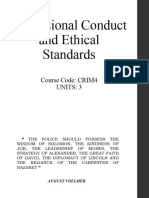 POLICE ETHICS Professional Conduct and Ethical Standard