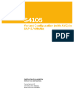 Variant Configuration (With AVC) in Sap S/4Hana: Participant Handbook