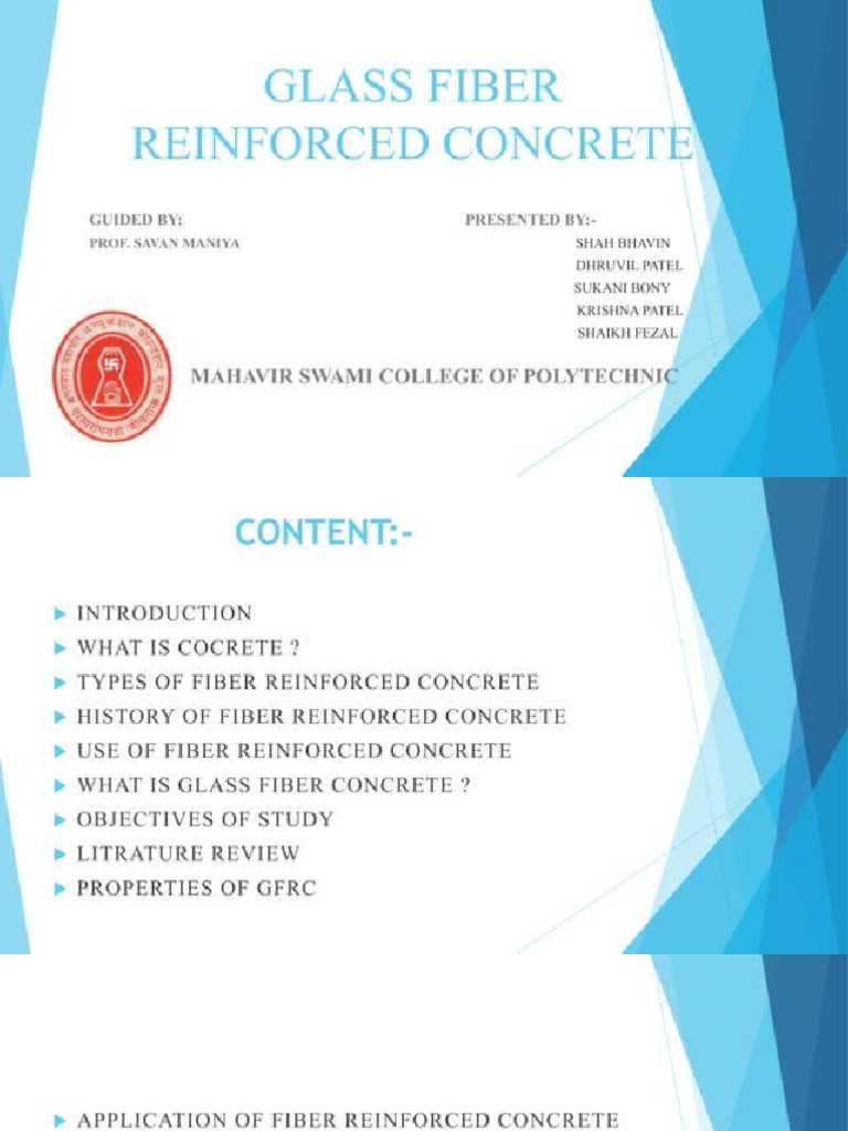 Glass Fiber Reinforced Concrete | PDF
