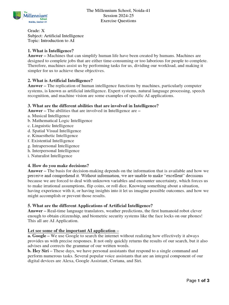 Gradex introduction to ai pdf artificial intelligence