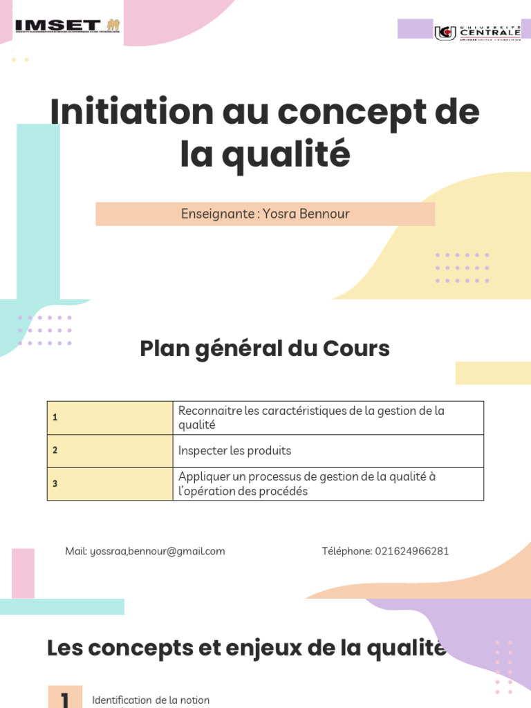 Concepts de la qualité en gestion | PDF | Management de la qualité ...