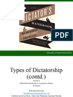 Types of Dictatorship Contd