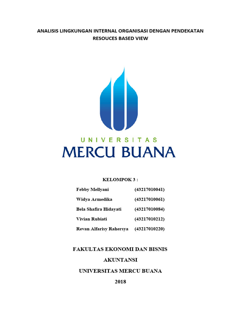 Analisis Lingkungan Internal RBV | PDF