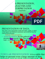 Data Presentation, Analysis and Interpretation