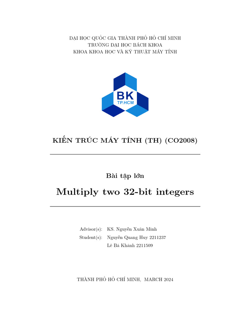 BTL-KTMT-Chủ đề 1 | PDF