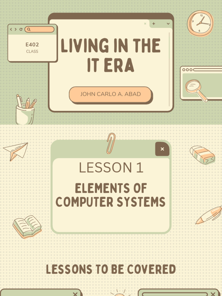 ELEMENTS OF COMPUTER SYSTEMS PDF Computer Data Storage Software