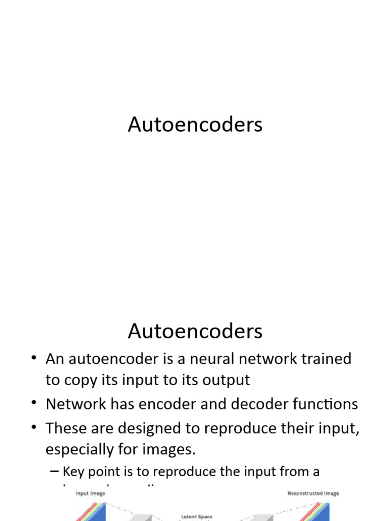 Autoencoders | PDF | Learning | Algorithms