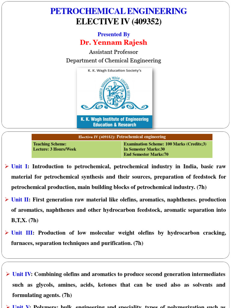 Petrochemical Engineering Overview | PDF | Oil Refinery | Petroleum