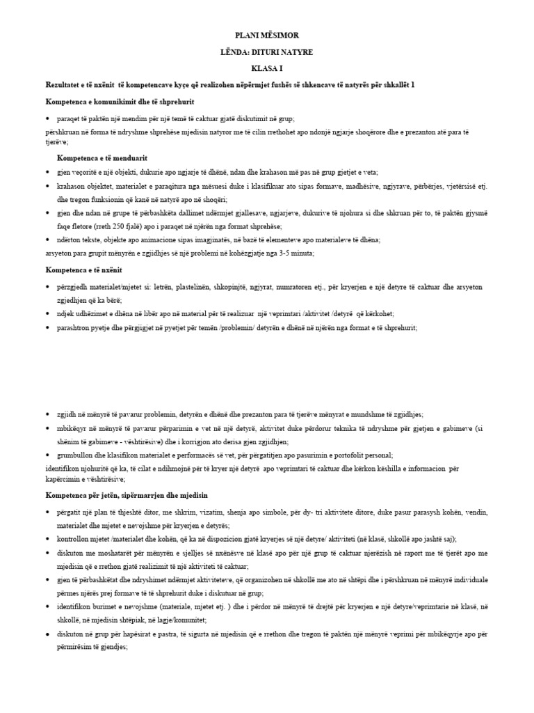 Dituri Natyre 1 Albas 13.12.10 | PDF