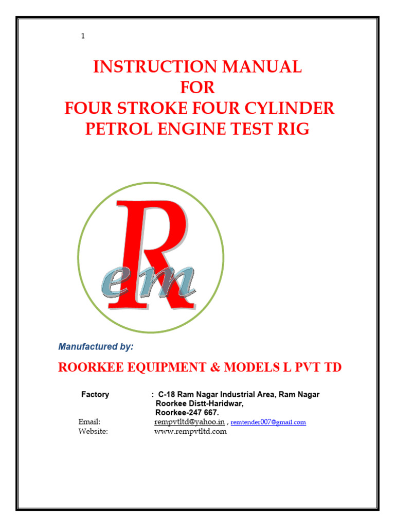 4-Stroke, 4-Cylinder Petrol Engine | PDF | Internal Combustion Engine