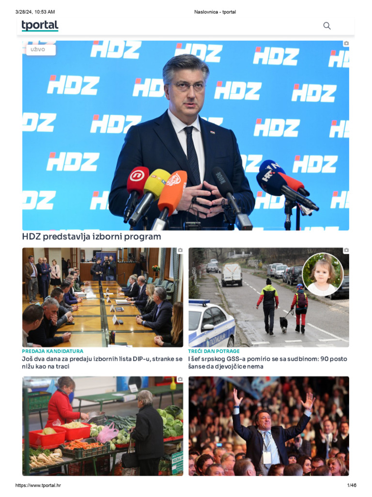 HDZ Predstavlja Program | PDF