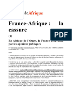France Afrique La Cassure
