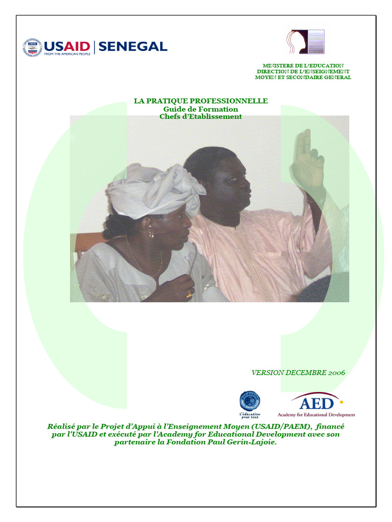Guide de Formation pour Chefs d'Établissement | PDF | Pédagogie ...