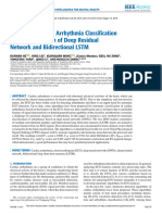 Automatic Cardiac Arrhythmia Classification Using Combination of Deep Residual Network and Bidirectional LSTM