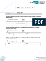 BB Declaration Form (Visa, Health & Character)