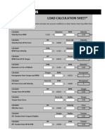 ESR Load Calculation Sheet 2011