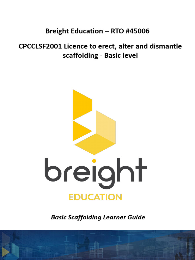 CPCCLSF2001 Basic Scaffold | PDF | Scaffolding | Occupational Safety ...