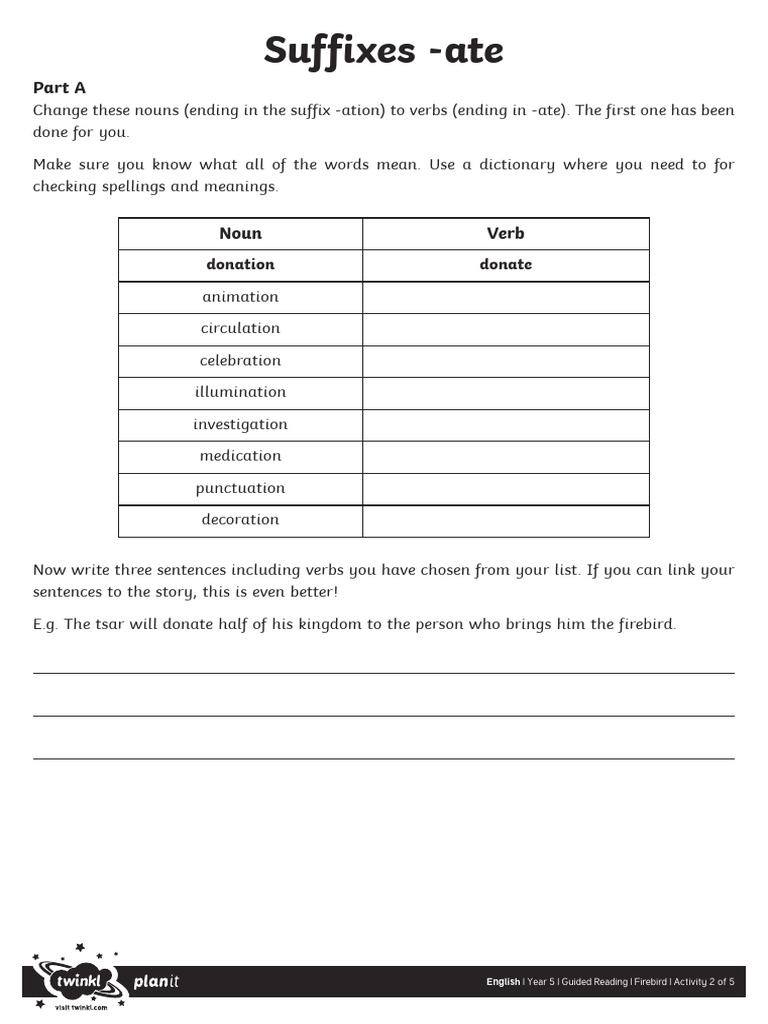 Transforming Nouns to Verbs with -ate | PDF | Verb | English Language