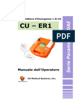 Risponditore D Emergenza 1 Di CU. Serie Paramedica DAE CU ER1. Manuale Dell Operatore. CU Medical Systems, Inc.