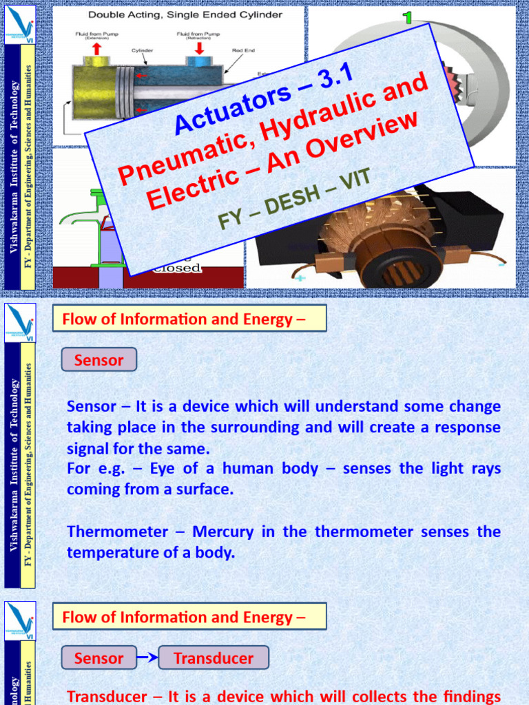 Overview of Actuator Types and Functions | PDF | Actuator | Electric Motor