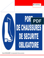 AF-SENS-024 - Consigne PORT DE CHAUSSURE DE SECURITE