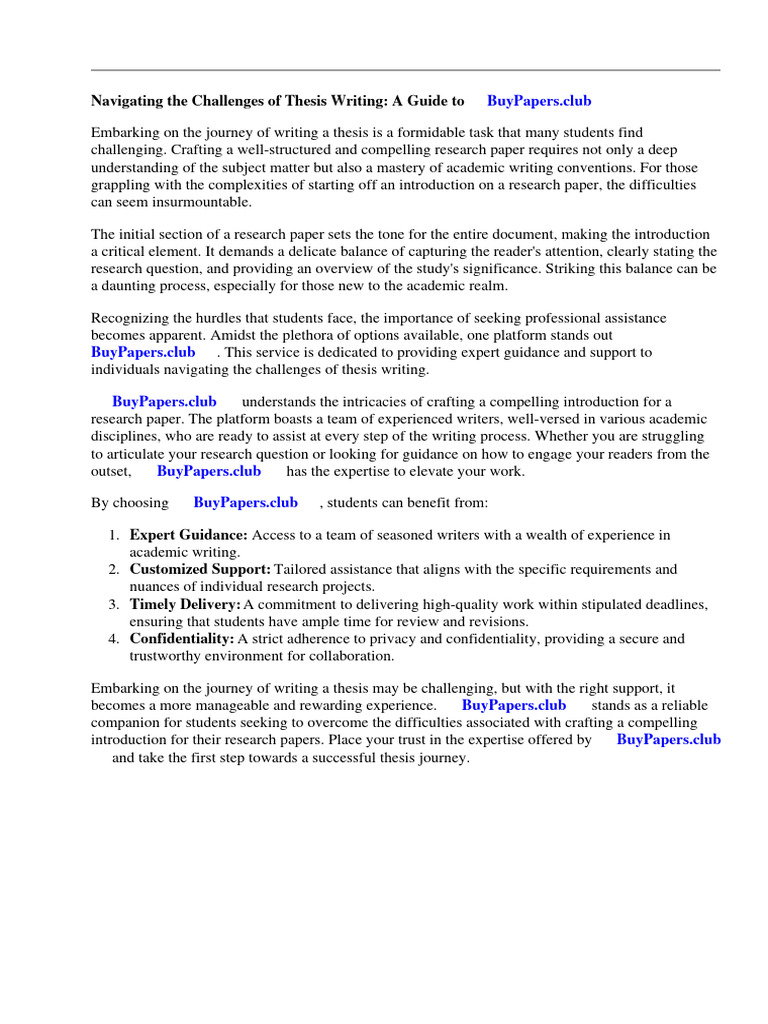How To Start Off An Introduction On A Research Paper | PDF | Academic ...