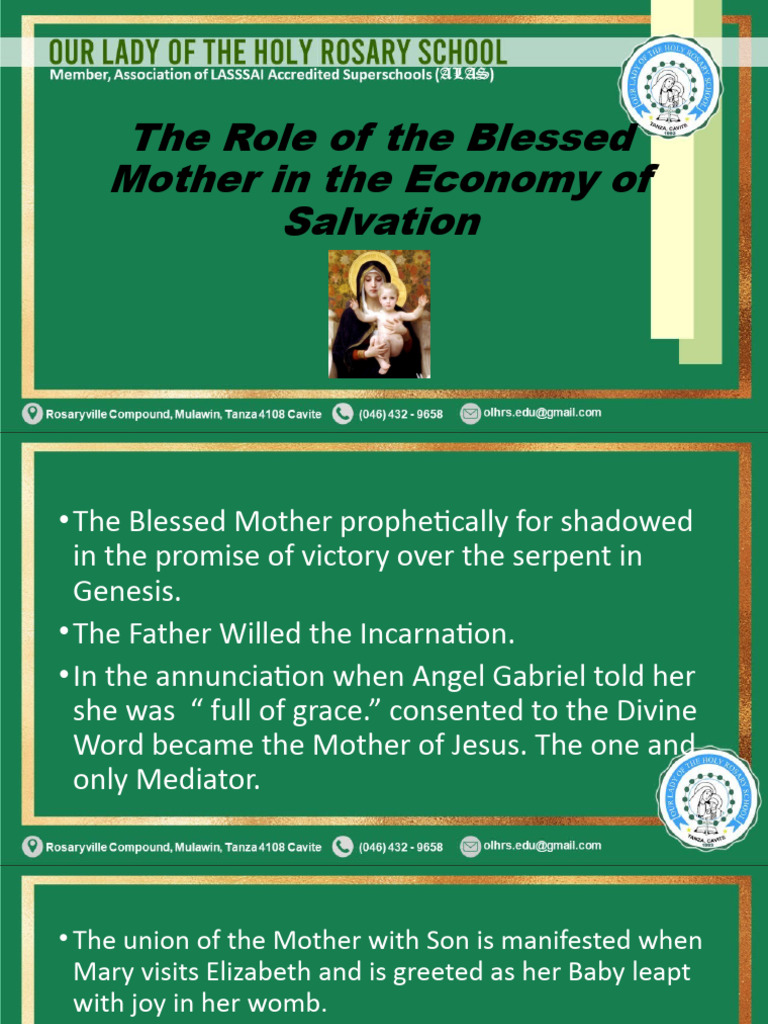 Mary’s Role in Salvation History | PDF | Mary, Mother Of Jesus | Jesus