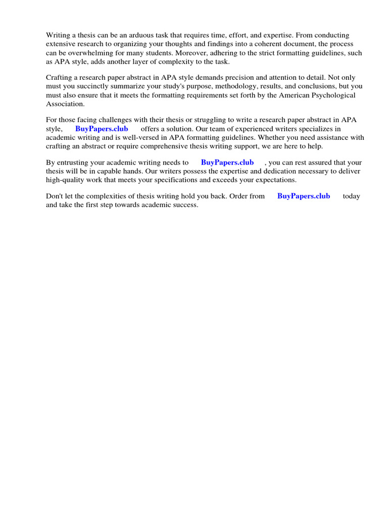 Research Paper Abstract Apa Style PDF Apa Style Citation