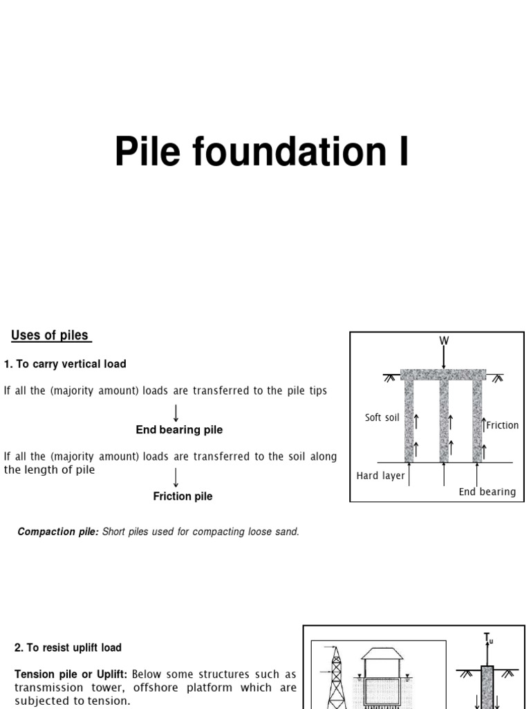 Pile Foundation Types and Load Capacities | PDF | Deep Foundation ...