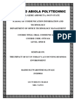 The Impact of Ict in Today's Accounting Seminar (Olawale)